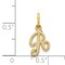 14K Yellow Gold Letter R Charm Pendant Jewelry 16mm Long X 7mm Wide approx.